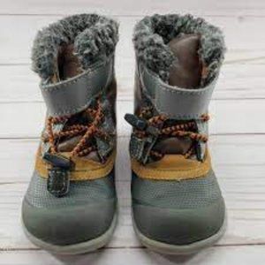 See Kai Run Toddler Boys Jack Waterproof Brown Gray Winter Boots Shoes Size 6